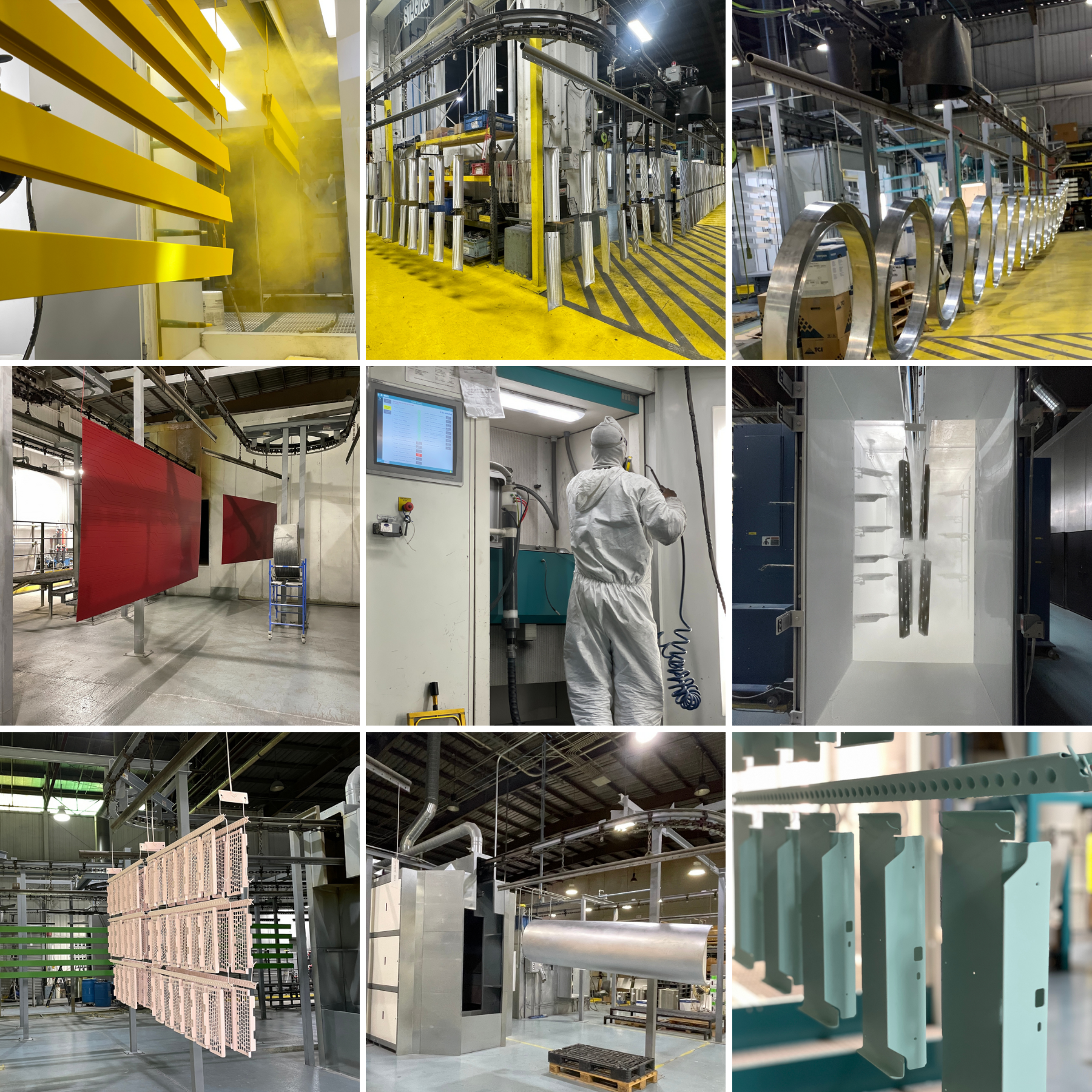 Collage of Maas Brothers Powder Coating Projects (Livermore, CA)